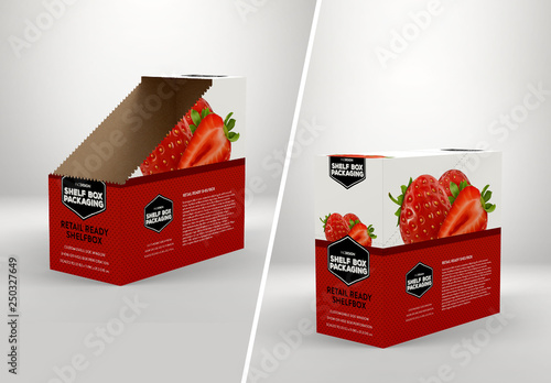 Download Cardboard Display Box Mockup Stock Template Adobe Stock
