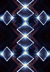Canvas Print - Artistic energetic computer generated fractal artwork background