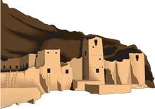 Mesa Verde Vector Illustration