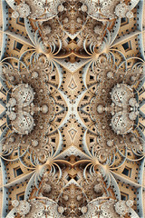 Canvas Print - artistic abstract smooth computer generated fractals artwork background