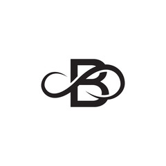 Wall Mural - infinity letter b logo vector