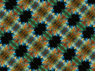 Canvas Print - artistic abstract computer generated colorful fractals pattern artwork background