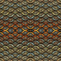 Canvas Print - abstract artistic computer generated multicolored unique fractal pattern artwork.