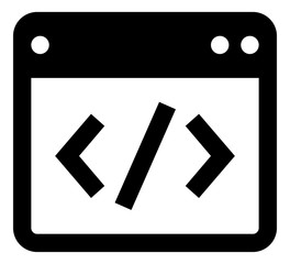 developer software code vector icon