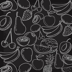 Sticker - hand drawn fruits