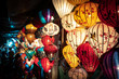 Glowing Lanterns for Sale in Hoi An New Moon Lantern Festival / Vietnam
