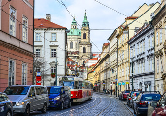 Street view of Prague, Czech Republic