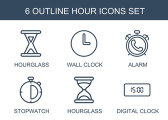 Wall Mural - hour icons