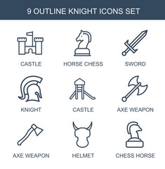 Canvas Print - 9 knight icons