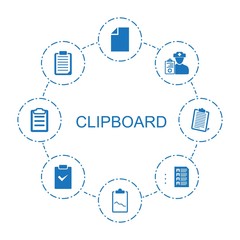 Wall Mural - clipboard icons