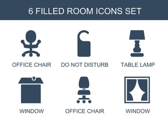 Aufkleber - 6 room icons