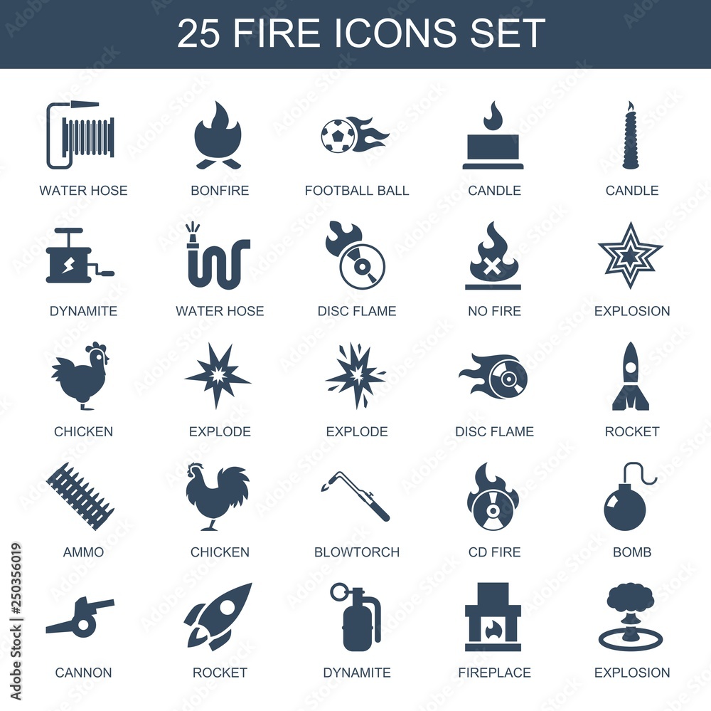 Script Fire Icon 25 fire icons Stock Vector | Adobe Stock