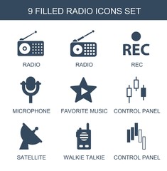 Sticker - 9 radio icons