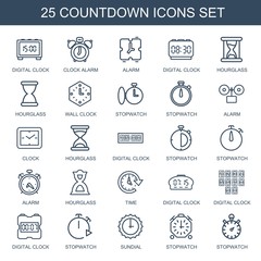 Wall Mural - 25 countdown icons