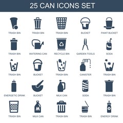 Wall Mural - 25 can icons