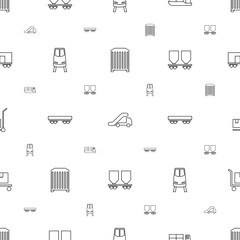 Canvas Print - freight icons pattern seamless white background