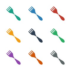 Poster - fork icon white background