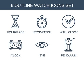 Wall Mural - 6 watch icons