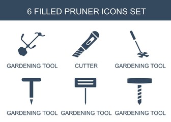 Wall Mural - 6 pruner icons