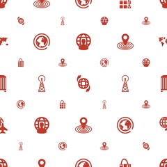 Poster - global icons pattern seamless white background