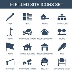 Wall Mural - 16 site icons