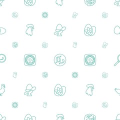 Sticker - egg icons pattern seamless white background