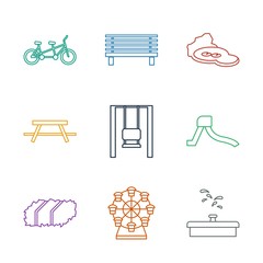 Sticker - park icons