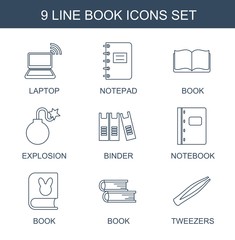Poster - 9 book icons