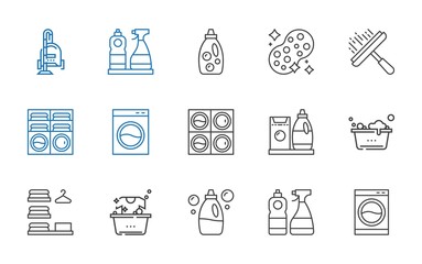 Canvas Print - washer icons set