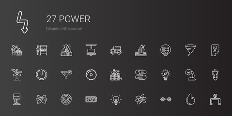 Sticker - power icons set