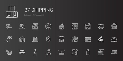 Sticker - shipping icons set