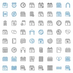 Sticker - date icons set