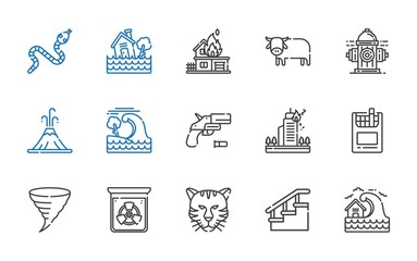 Poster - danger icons set