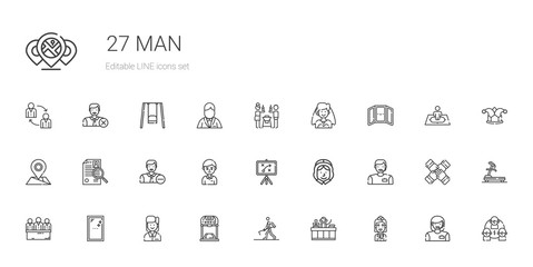 Sticker - man icons set