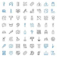 Sticker - brush icons set