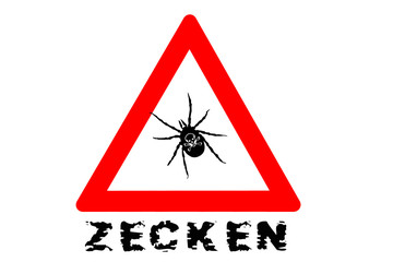 Poster - Zeckenwarnung