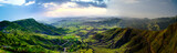 Fototapeta Natura - Aerial Panorama of Semien mountains and valley around Lalibela, Ethiopia