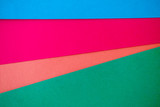 Fototapeta Tęcza - Mix of blue, red, pink, green colors of design paper.
