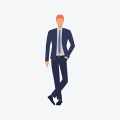 Sticker - Relaxed business man standing and holding hand in pocket