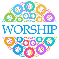 Wall Mural - Worship Colorful Rings Circles 