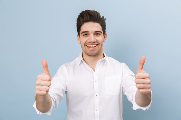 Poster - Portrait of a cheerful handsome young man