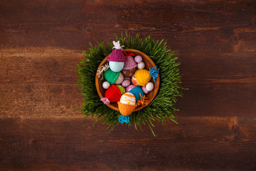 Wall Mural - Basket of Easter eggs