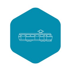 Wall Mural - Tram icon. Outline illustration of tram vector icon for web design