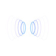 wifi sound signal connection, sound radio wave logo symbol. vector illustration isolated on white background.
