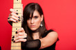 Young Rocker Woman Holding Electric Guitar - Rock Musician Guitarist