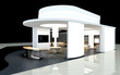 3d render exhibition stand