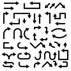 Wall Mural - arrows. black signs