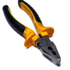 insulated pliers tool for electrician,on a white background