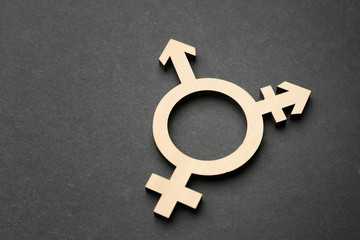 Symbol of transgender on dark background