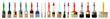 © New Africa - Set of different clean paint brushes on white background